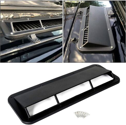 Hecasa Hood Scoop Ram Vent Vent Scoop Ram Air Induction متوافق مع Jeep CJ Wrangler YJ 1978-1995 (استبدال 13307.01) in Saudi Arabia
