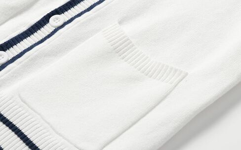Boys Girls School Uniform Cardigan Sweater v Neck Button Cotton Cetton Cardigans مع اثنين من الجيوب 4-14y in Kuwait