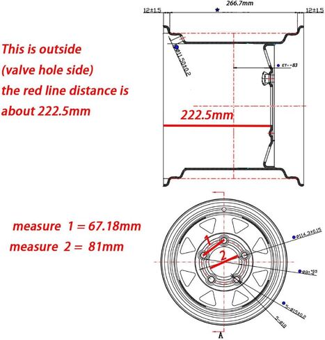 2 حزمة 12x10.5 حافة العجلة 5/4.5 لركوب ركوب حديقة العشب جزازة الجولف عربة 12 × 10 in Saudi Arabia
