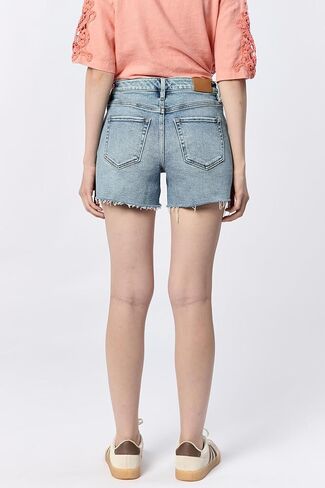 DEAR JOHN Ivy Women's Shorts Classic High-Rise Casual Trendy Raw Edge Hem Dressy Trendy Lounge Wear Short in Saudi Arabia
