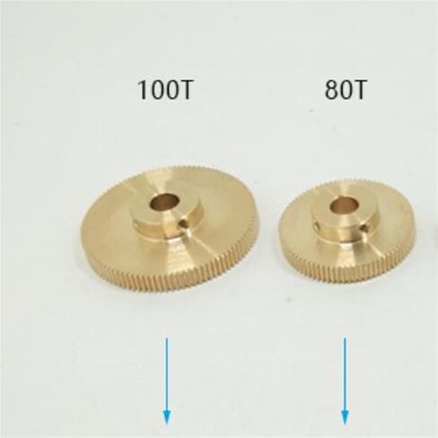 Miter Transmission 1PCS Turbo Worm Worm Gear مخفض 0.3 الوحدة 80T 100T مخفض الوردي الدقيق 1:80 1: 100 Ration Gimbal anterucer mechanical (100 teath+5mm worm rod) in Saudi Arabia