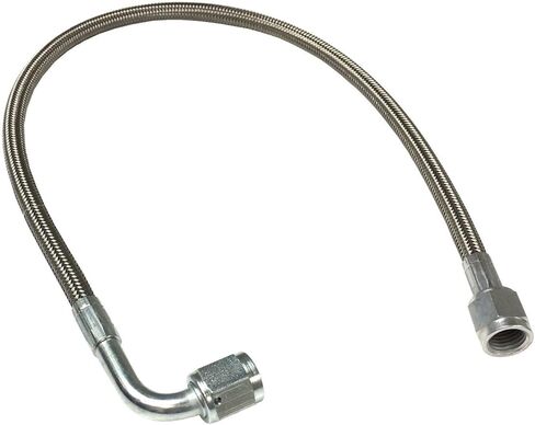 2pcs -3 AN 12" Stainless Braided TFE Brake Line Straight x 90° -3 Brake Hose in Saudi Arabia