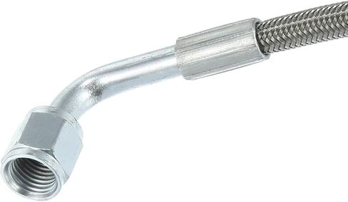 2pcs -3 AN 12" Stainless Braided TFE Brake Line Straight x 90° -3 Brake Hose in Saudi Arabia