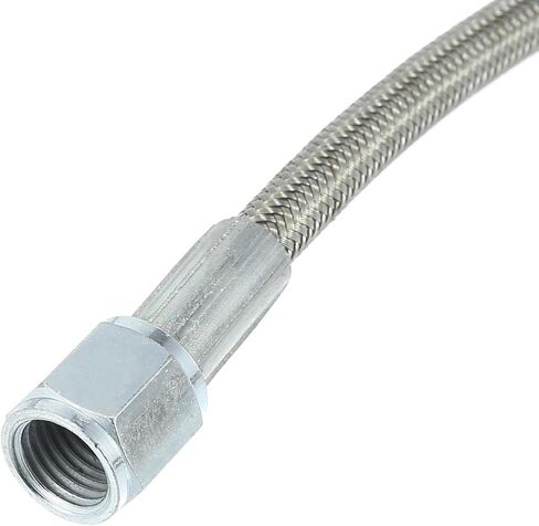2pcs -3 AN 12" Stainless Braided TFE Brake Line Straight x 90° -3 Brake Hose in Saudi Arabia