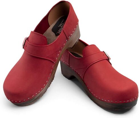 Sandgrens Handmade Swedish Wood Closed-Back Clogs for Men, Low Heel | Gunnar in Saudi Arabia