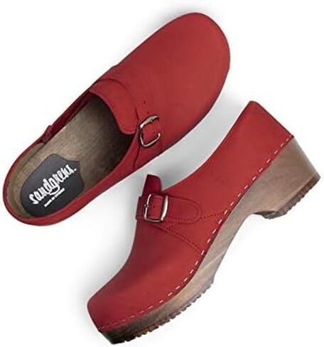 Sandgrens Handmade Swedish Wood Closed-Back Clogs for Men, Low Heel | Gunnar in Saudi Arabia