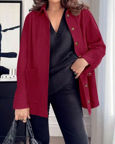 BTFBM Faux Suede Jacket Women Fall Fashion 2025 Leather Jackets Long Sleeve Button Down Winter Coats Shackets Outerwear in Saudi Arabia