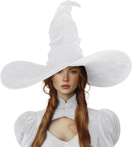 Vzqi Witch Hat Halloween Witches Hat القبعات الساحرة السوداء للنساء معالج البالغات 24 بوصة قبعة كبيرة in Saudi Arabia