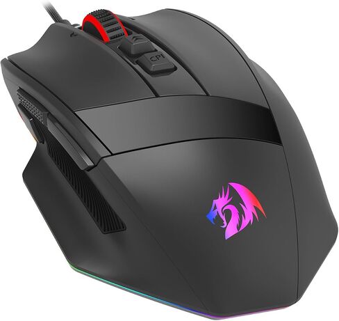 Redragon M813 Wired RGB Gaming Mouse with 4D Dual Mode Scroll Wheel, Optical Ergonomic Gamer Mouse with Max 16,000DPI, High Precision Sensor 3333, 7 Macro Buttons, Software Supported in Saudi Arabia
