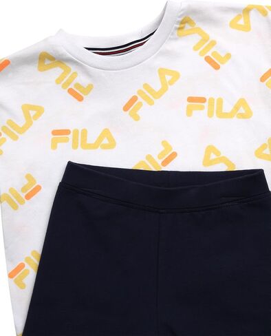 Fila Girls Shorts Set - 2 Piece Soft Breathable Toddler Girl Biker Shorts and Short Sleeve Shirt for Little Girls (2T-6X) in Saudi Arabia