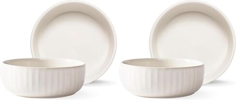 Fringe Studio Canvas Stream Small Ribbed Bisque Pet Bowl, PetShop Collection (506001) in Saudi Arabia