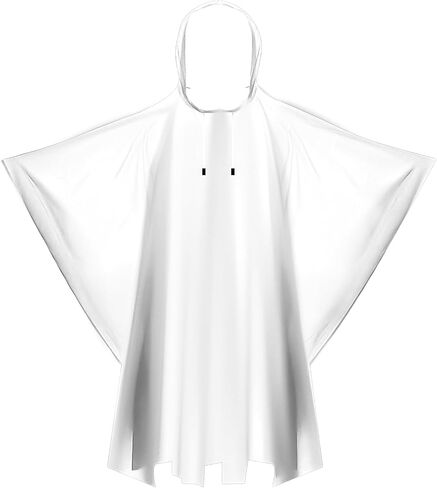 8 & 20 Pack Disposable Rain Ponchos for Adults/Youth - 6 Color Waterproof PE Hooded Raincoats, Drawstring, Emergency in Saudi Arabia