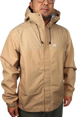 Tokyo Misfit - Japanese Hemp Leaf (Asanoha) Pattern Men's Rain Jacket, Waterproof Windbreaker, 3-Layer Technical Shell in Saudi Arabia
