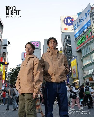 Tokyo Misfit - Japanese Hemp Leaf (Asanoha) Pattern Men's Rain Jacket, Waterproof Windbreaker, 3-Layer Technical Shell in Saudi Arabia