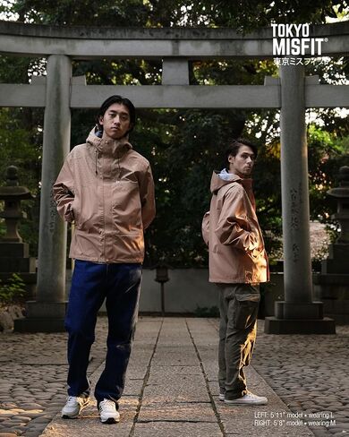 Tokyo Misfit - Japanese Hemp Leaf (Asanoha) Pattern Men's Rain Jacket, Waterproof Windbreaker, 3-Layer Technical Shell in Saudi Arabia