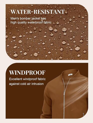 COOFANDY Men Bomber Jacket Lightweight Casual Windbreaker Zip Up Coat Fashion Stylish Fall Jackets with Pocket in Saudi Arabia
