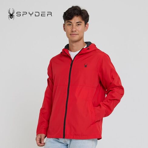 جاكيت قابلة للشفاء من Spyder قابلة للتزويد بالرجال - قائد الرياح المضاد للماء مع غطاء محرك السيارة ، معطف أمطار خفيف الوزن ، سفر ، غولف ، صيد الأسماك in Kuwait