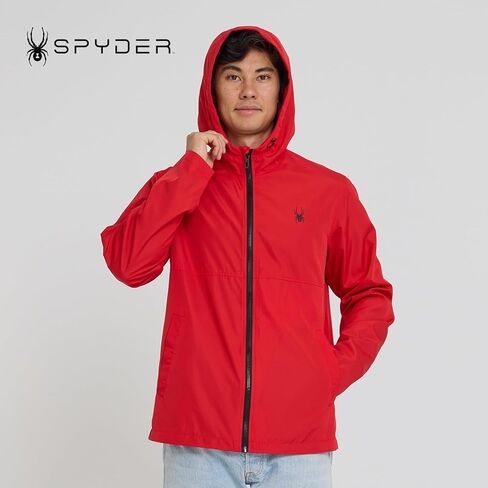 جاكيت قابلة للشفاء من Spyder قابلة للتزويد بالرجال - قائد الرياح المضاد للماء مع غطاء محرك السيارة ، معطف أمطار خفيف الوزن ، سفر ، غولف ، صيد الأسماك in Kuwait