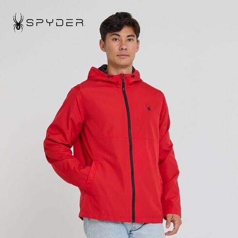 جاكيت قابلة للشفاء من Spyder قابلة للتزويد بالرجال - قائد الرياح المضاد للماء مع غطاء محرك السيارة ، معطف أمطار خفيف الوزن ، سفر ، غولف ، صيد الأسماك in Kuwait