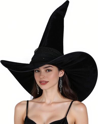 Homelex Witch Hat Halloween Adult Black Women's Witches Witches Hat Assume Assume for Party in Saudi Arabia