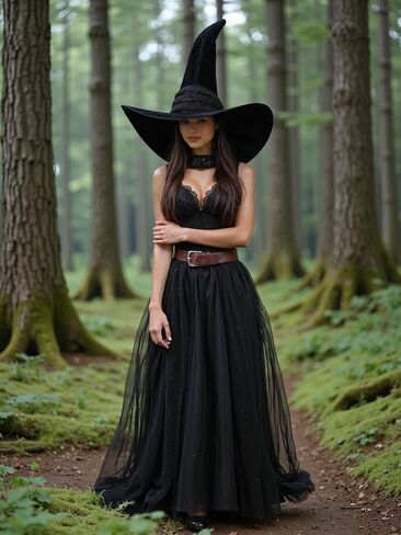 Homelex Witch Hat Halloween Adult Black Women's Witches Witches Hat Assume Assume for Party in Saudi Arabia
