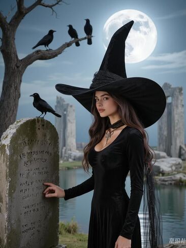 Homelex Witch Hat Halloween Adult Black Women's Witches Witches Hat Assume Assume for Party in Saudi Arabia