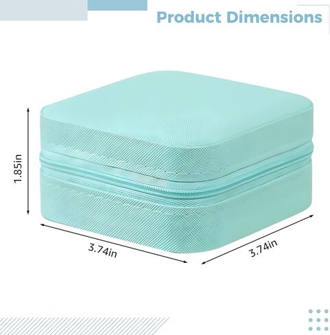 12 PCS حالة مجوهرات السفر ، صندوق جلدي صغير بسحاب للأقراط ، قلادات ، حلقات ، منظم محمول مع فواصل وخطافات لتخزين مجوهرات وصيفات الشرف المنزلية في المنزل in Kuwait