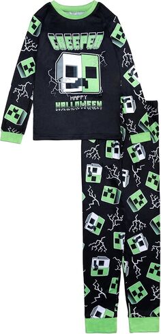 Minecraft Girls' 2-Piece Loose-fit Pajama Set, Soft & Comfortable, Halloween in Saudi Arabia
