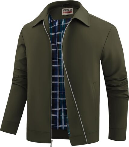 WULFUL Men's Lightweight Jackets Casual Windbreaker Stylish Light Golf Work Dress Business in Saudi Arabia