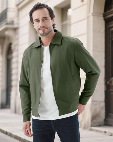 WULFUL Men's Lightweight Jackets Casual Windbreaker Stylish Light Golf Work Dress Business in Saudi Arabia