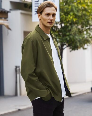 WULFUL Men's Lightweight Jackets Casual Windbreaker Stylish Light Golf Work Dress Business in Saudi Arabia