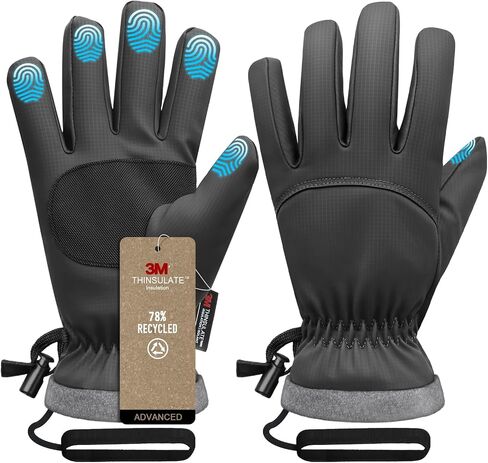 Winter Gloves,Ski Gloves 3M Thinsulate Waterproof & Warm Cold Weather Gloves for Parent - Cycling, Driving, Running in Kuwait