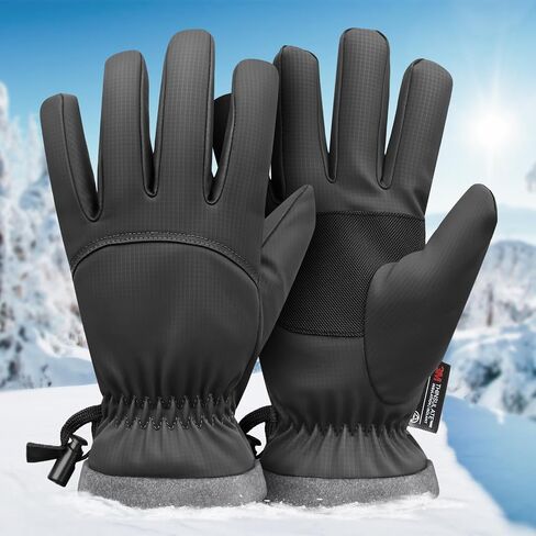 Winter Gloves,Ski Gloves 3M Thinsulate Waterproof & Warm Cold Weather Gloves for Parent - Cycling, Driving, Running in Kuwait