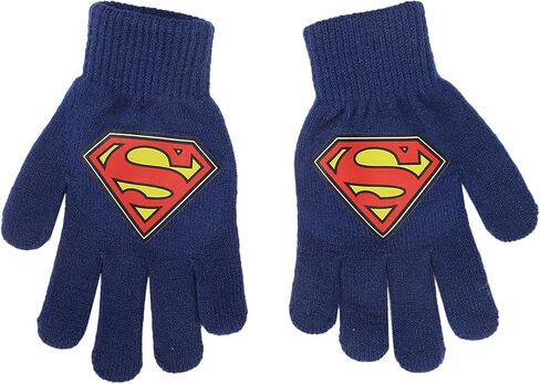 Superman Cuff Hat And Knit Gloves Youth Cold Weather Set in Saudi Arabia