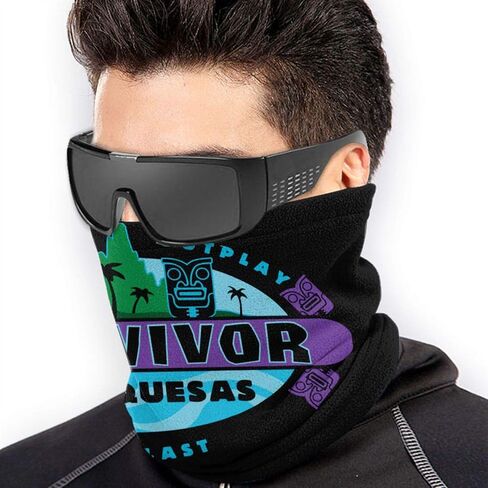Seamless Face Cover Mouth Mask Scarf Bandanas Neck Gaiter Sun Protection for Outdoors Black in Saudi Arabia