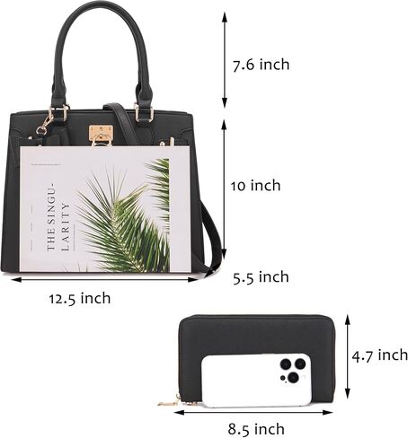 Qiyuer Women Handbags مجموعة أعلى مقبض حقيبة حقيبة عمل الكتف in Kuwait