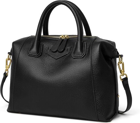 DORIS&JACKY Genuine Leather Satchel Purse For Women Designer Top Handle Tote Handbags With Long Adjustable Strap in Saudi Arabia