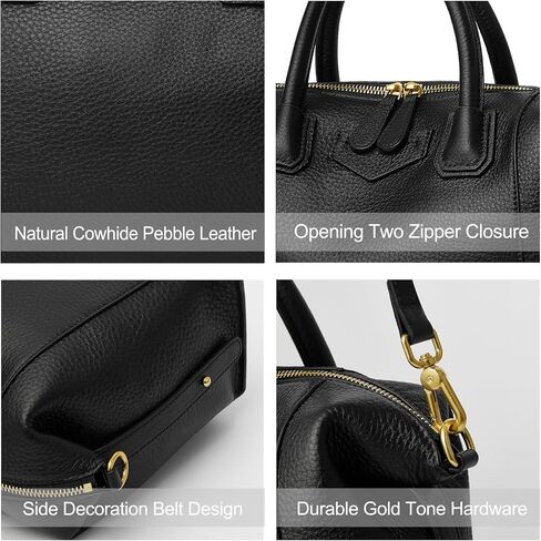 DORIS&JACKY Genuine Leather Satchel Purse For Women Designer Top Handle Tote Handbags With Long Adjustable Strap in Saudi Arabia