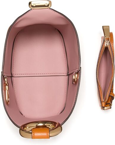 kate spade new york Halo Fine Grain Leather Mini Bucket, Glazed Hot Fudge in Kuwait