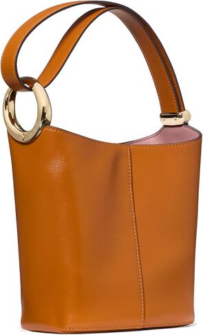 kate spade new york Halo Fine Grain Leather Mini Bucket, Glazed Hot Fudge in Kuwait