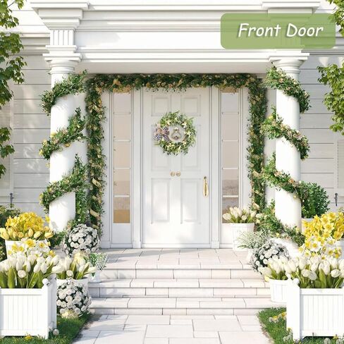 Fall Wreath 22-24inch Autumn Door Wreath with Yellow Leaves, Light Brown Reeds,Beige Wheat Ears for Farmhouse Indoor Outdoor Window Wall Thanksgiving Decor in Kuwait