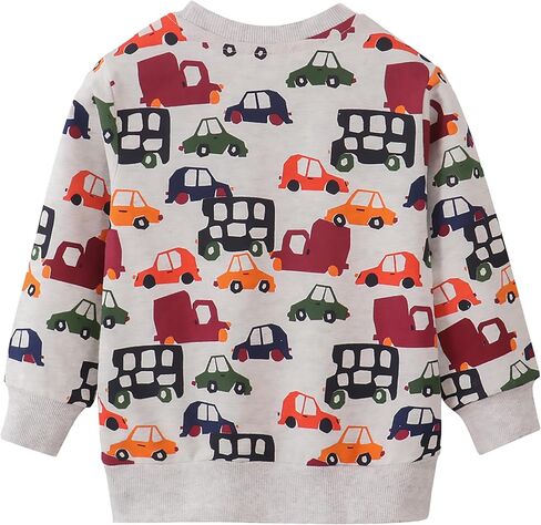 AIWUHE Toddler Boys Girls Sweatshirt Crewneck Pullover Long Sleeve Tops Blouse Cotton T-Shirt Fall Winter Clothes 2-6Y in Saudi Arabia