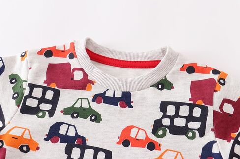 AIWUHE Toddler Boys Girls Sweatshirt Crewneck Pullover Long Sleeve Tops Blouse Cotton T-Shirt Fall Winter Clothes 2-6Y in Saudi Arabia