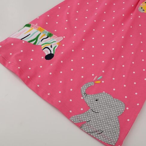 HILEELANG Toddler Girl Cotton Casual Dress Summer Short Sleeve Basic Tunic Playwear Shirt Dresses in Saudi Arabia