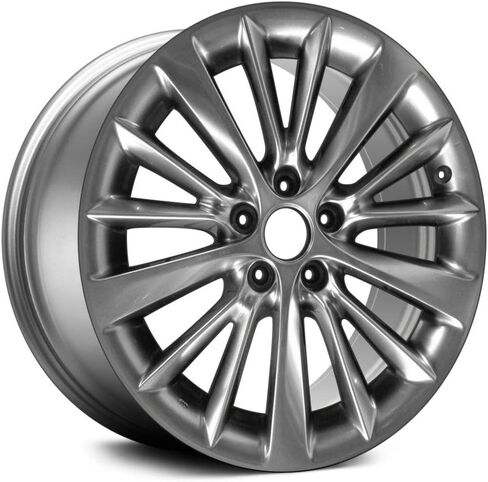 18 inch Aluminum Wheel For 2018-2024 Infiniti Q50 15-Spoke All Painted Light Smoked Hypersilver 5 Lug 114.3 mm 18 x 7.5 in Reman - Factory Wheel Rim in Saudi Arabia