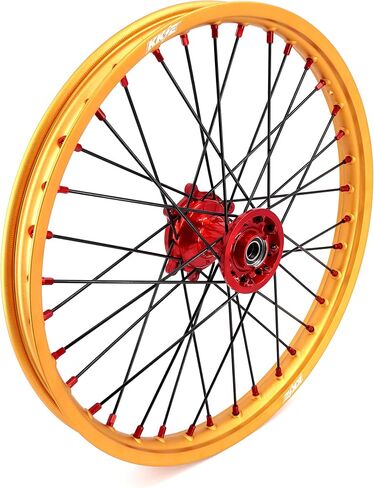KKE 21/19 MX Casting Dorecycle Wheels Rims متوافقة مع Honda CRF250R 2014-2023 ، CRF450R 2013-2023 ، CRF450L 2019-2021 RIMS الذهبية in Saudi Arabia