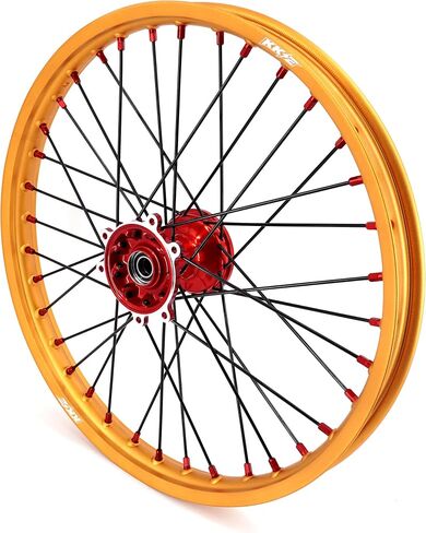 KKE 21/19 MX Casting Dorecycle Wheels Rims متوافقة مع Honda CRF250R 2014-2023 ، CRF450R 2013-2023 ، CRF450L 2019-2021 RIMS الذهبية in Saudi Arabia