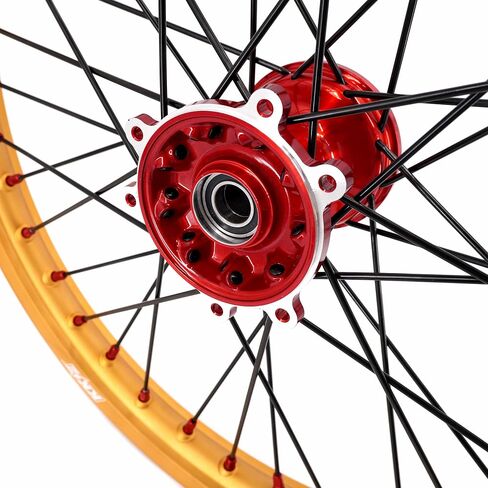 KKE 21/19 MX Casting Dorecycle Wheels Rims متوافقة مع Honda CRF250R 2014-2023 ، CRF450R 2013-2023 ، CRF450L 2019-2021 RIMS الذهبية in Saudi Arabia