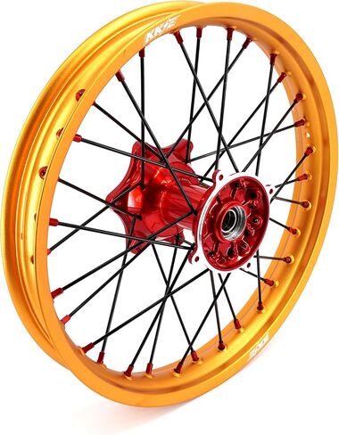 KKE 21/19 MX Casting Dorecycle Wheels Rims متوافقة مع Honda CRF250R 2014-2023 ، CRF450R 2013-2023 ، CRF450L 2019-2021 RIMS الذهبية in Saudi Arabia