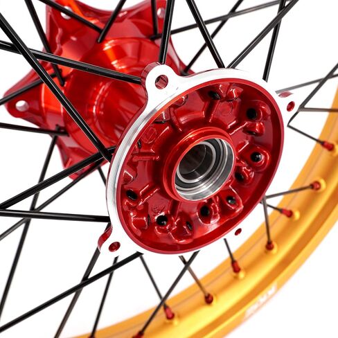 KKE 21/19 MX Casting Dorecycle Wheels Rims متوافقة مع Honda CRF250R 2014-2023 ، CRF450R 2013-2023 ، CRF450L 2019-2021 RIMS الذهبية in Saudi Arabia
